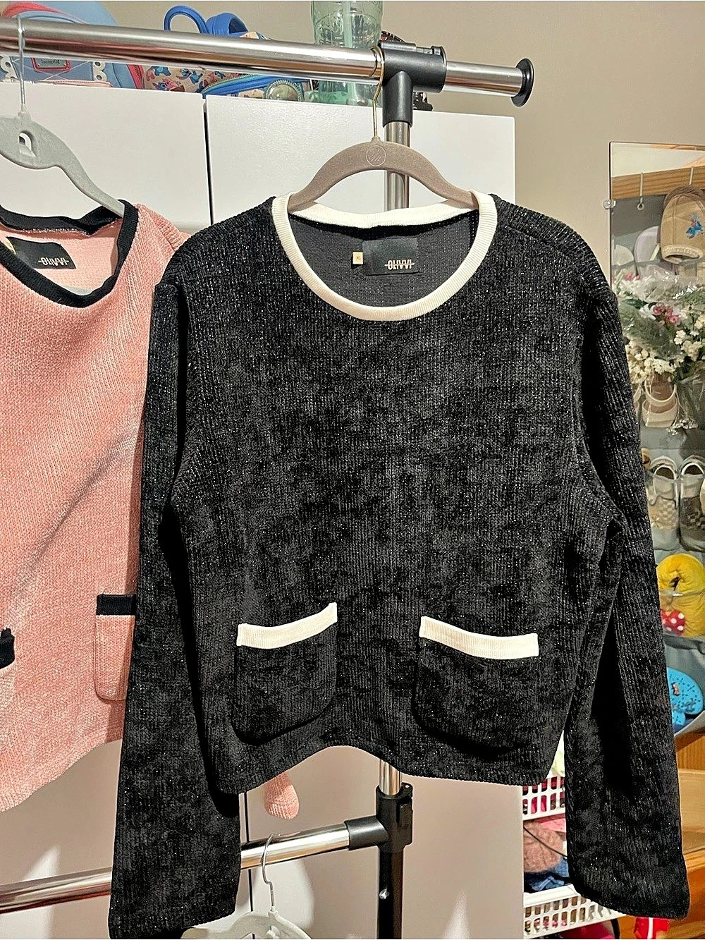 H&M Black & White Trim Jacket Like New